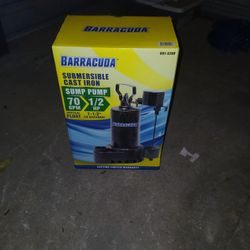 Barracuda Sump Pump 70 GPM 1/2 HP 1 1/2 DISCHARGE