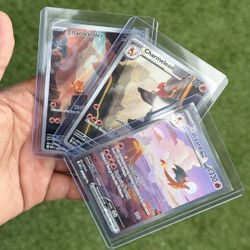 151 Charizard Ex , Charmeleon , Charmander Pokémon Cards Set 