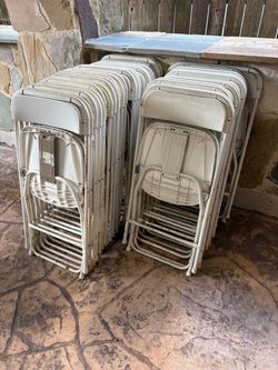 40 plastic chairs
