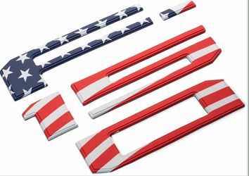 Premium Tailgate Letter Insert Kit for 2021-2026 Ford F-150 (RWB USA Flag)