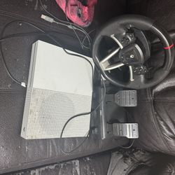 Xbox One S With Steering Wheel