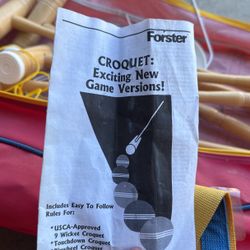 Forster Wooden Croquet Set – Complete With Carrying Case