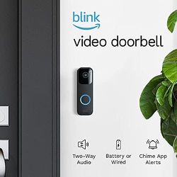 Blink Video Doorbell + Sync Module 2 | Two-year battery life, Two-way audio, HD video, motion and chime app alerts and Alexa enabled — wired or wire-f