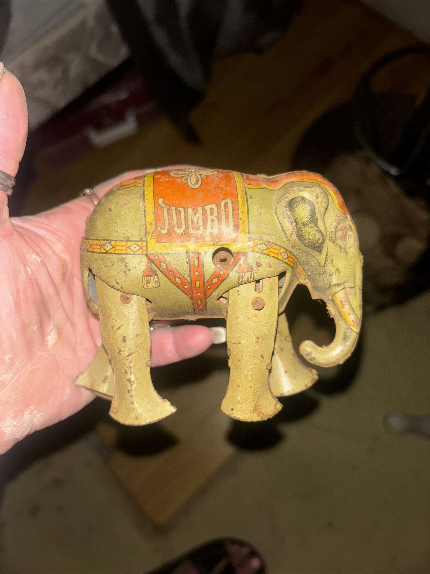 Tin Elephant Toy From  US Zone  Germany 