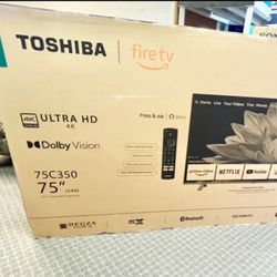 75 Toshiba Smart 4k HDTV In Box 6 Month Warranty.  Free Delivery 