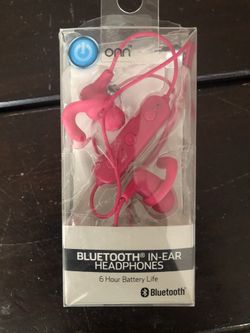 ONN BLUETOOTH IN-EAR HEADPHONES - PINK