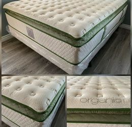 Queen organic elite superior hybrid cool gel memory foam mattress