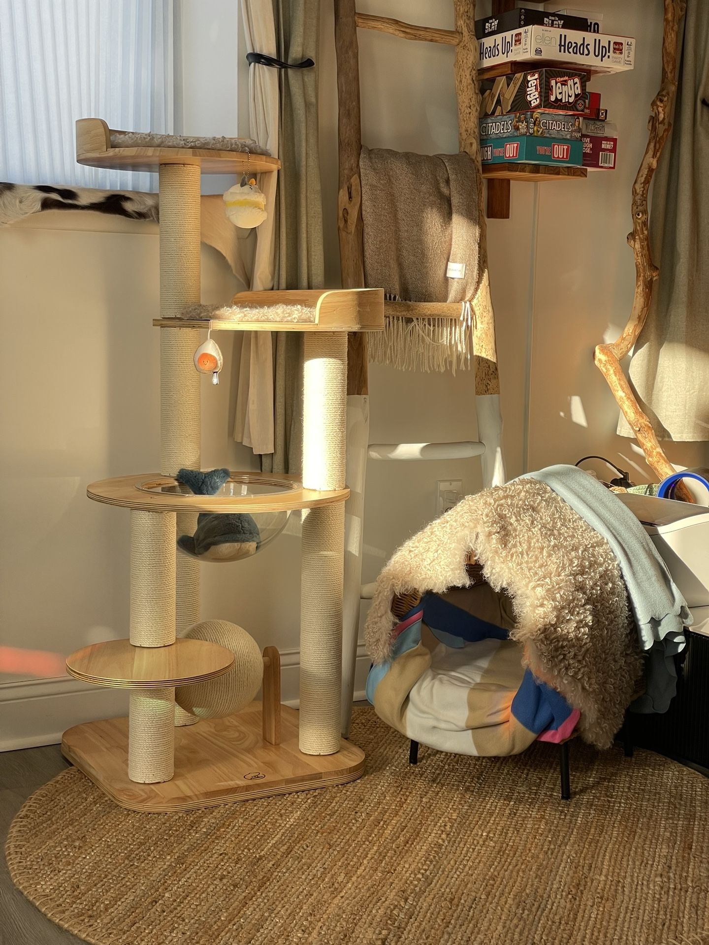 Solid Wood Cat Tree Tower
