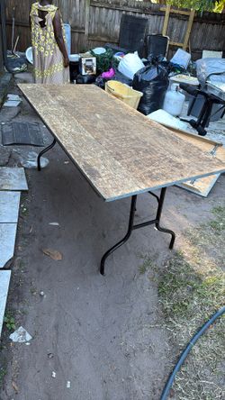 Foldable Long Wooden Table 