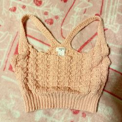 Forever 21 Light Pink Knit Crop Top