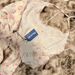 Zara Crop Floral Shirt 