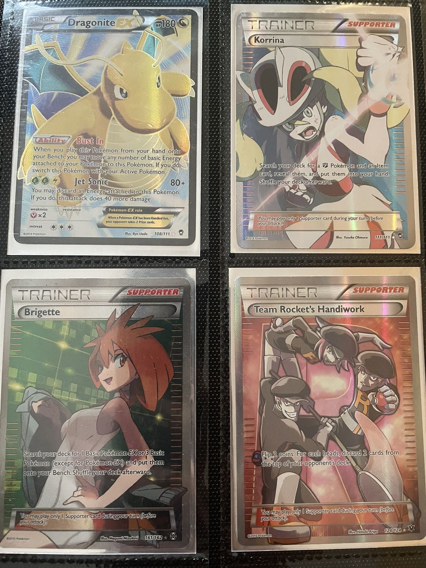 Pokemon Card Group W/ Full Art Brigette, Dragonite Ex, Korrina, And Team  Rockets Handiwork, Pokmon Cards for Sale in Los Angeles, CA - OfferUp