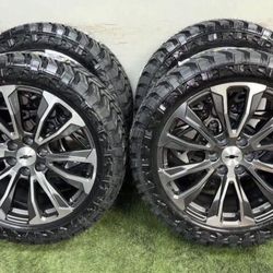 NEW 22 inch gm style wheels wrapped in 33x12.50R22 atturo MT tires