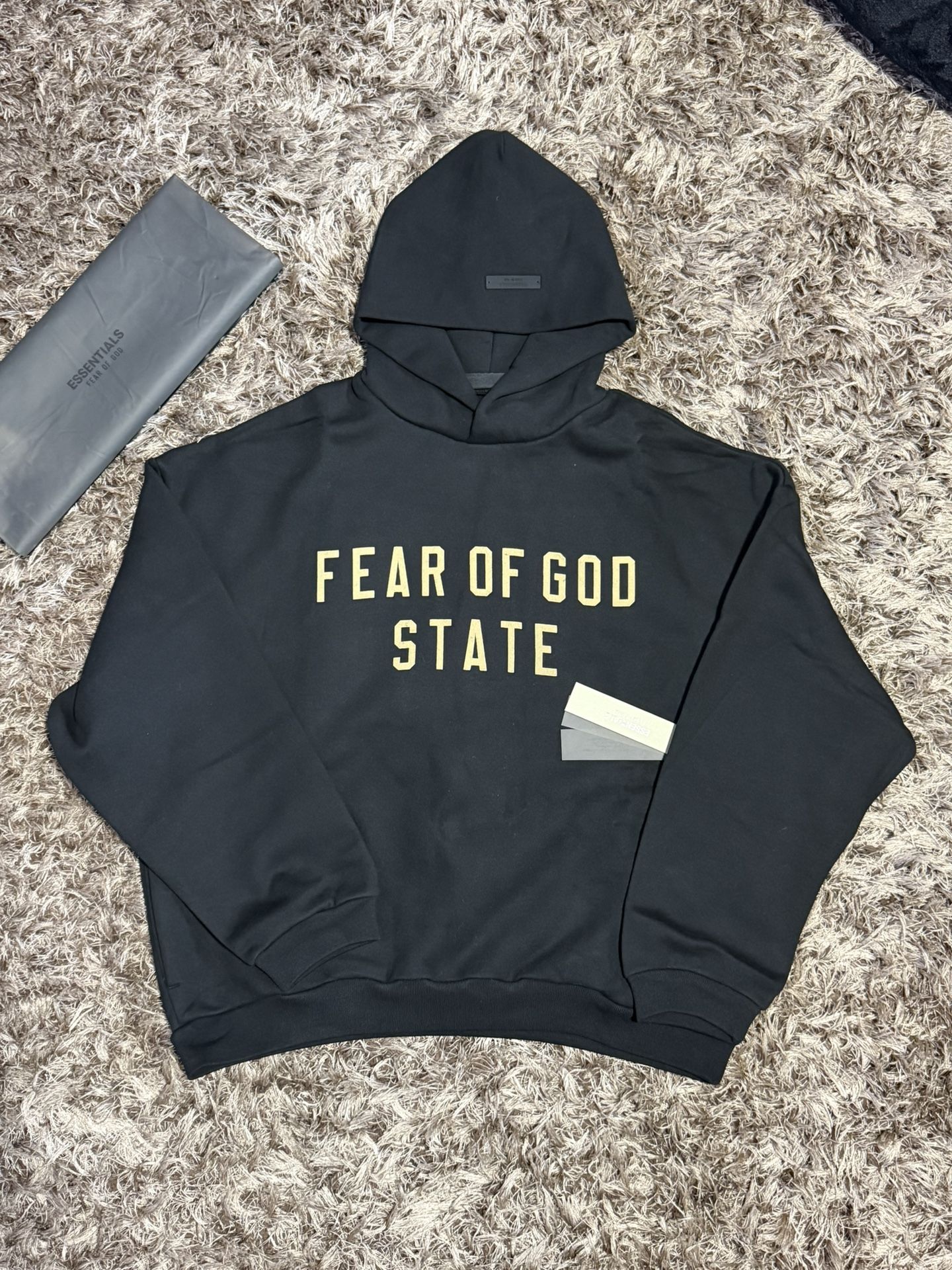 FEAR OF GOD “STATE” HOODIE — BLACK (RARE)