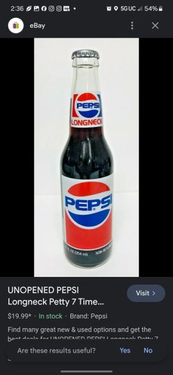 Unopened Pepsi Cola 6 Packs