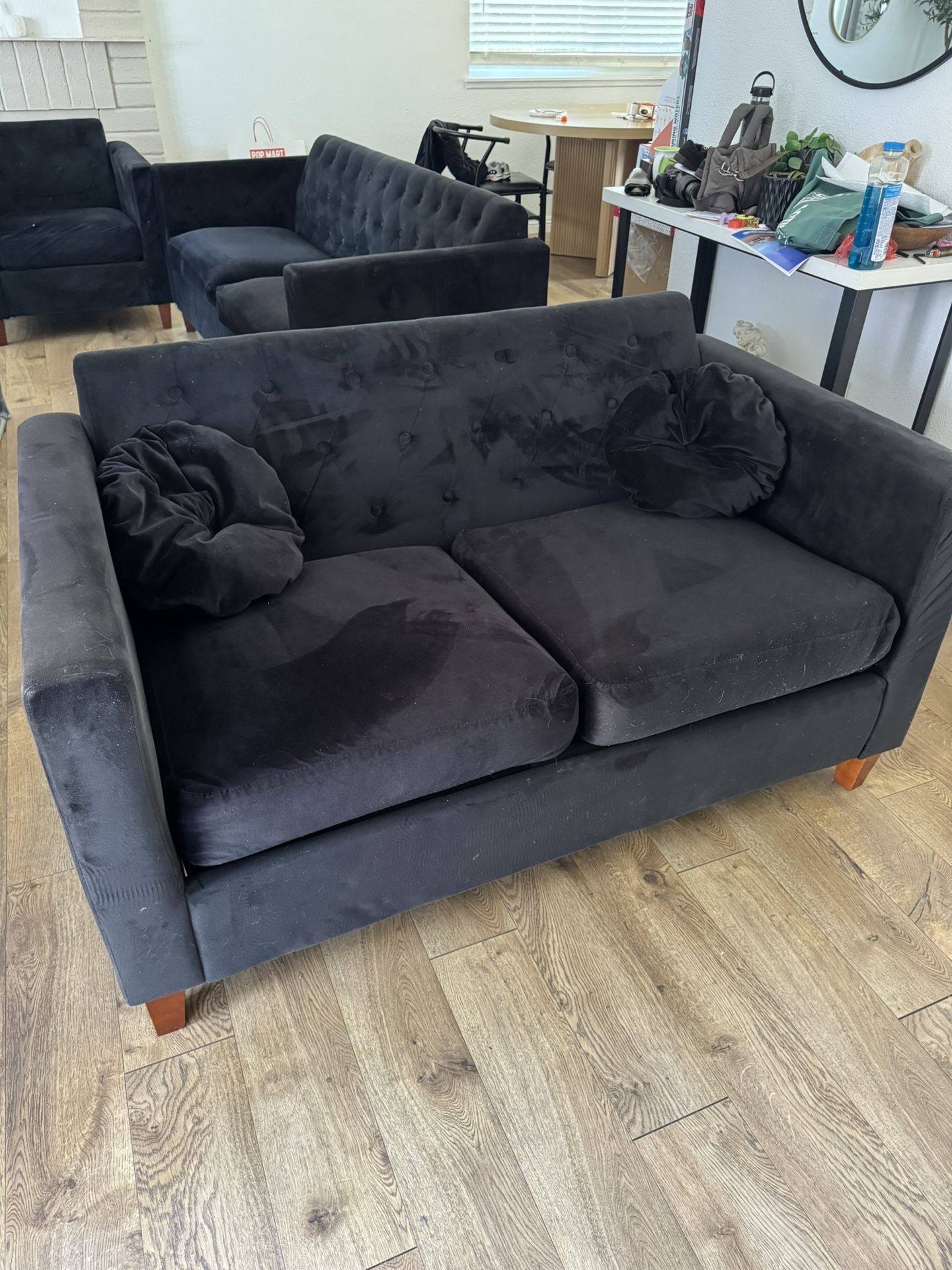 Used Sofa Couch 3 Of Then Black