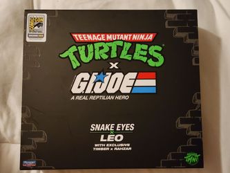 SDCC 2026 TMNT × G.I. Joe Snake Eyes × Leonardo Figure Set UCC ( On Hand )
