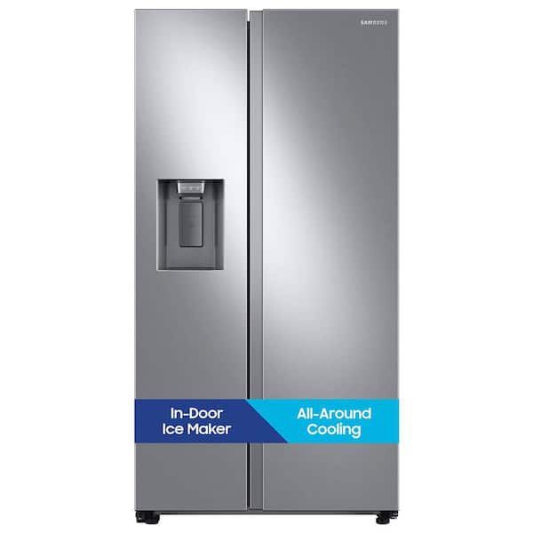 36 in. 27.4 cu. ft. Standard Depth Side by Side Refrigerator in Fingerprint-Resistant Stainless Steel
