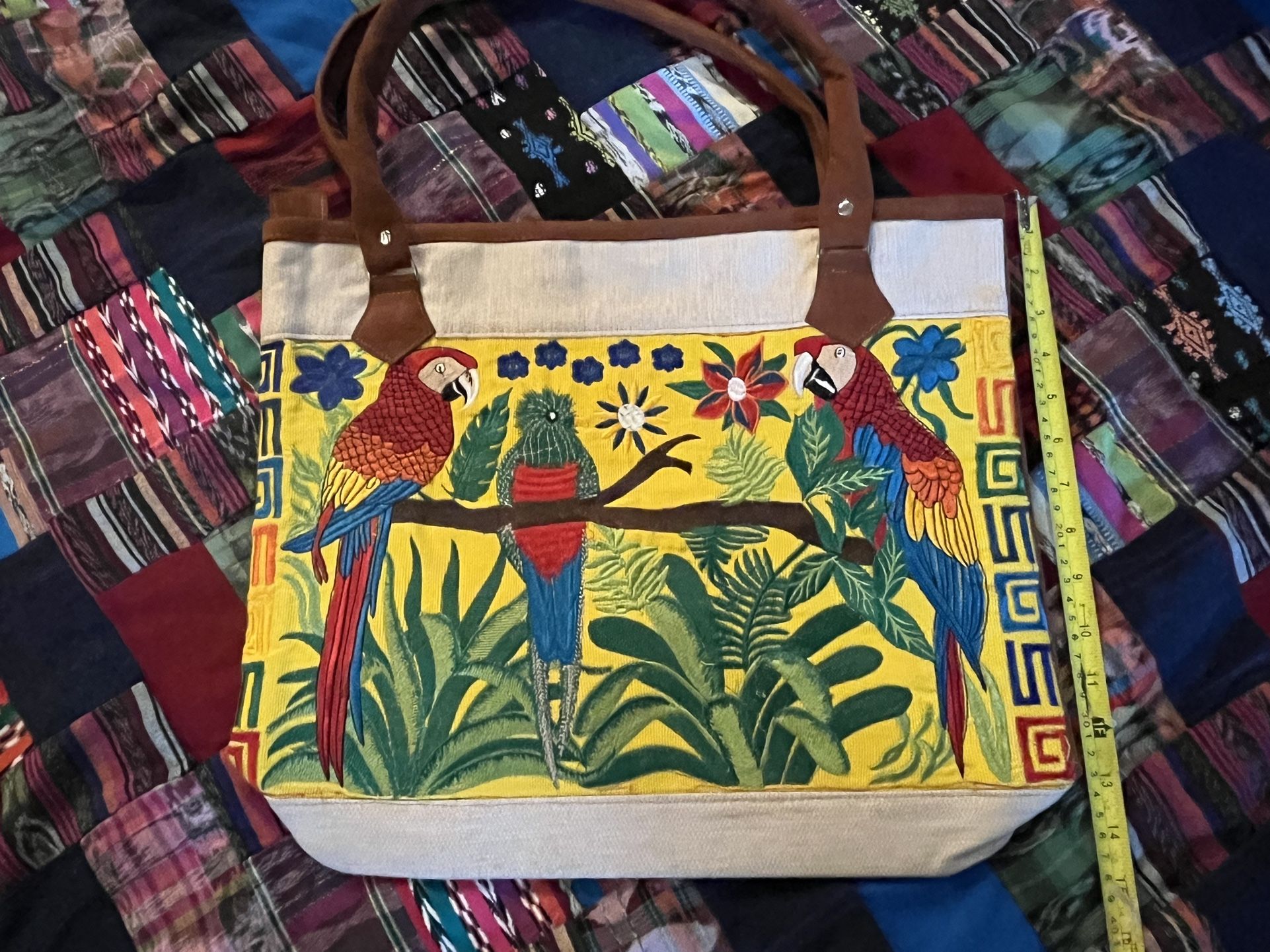 Embroidery Handbag/Tote Bag  handmade From The Caribbean