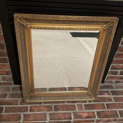 Vintage Gold Ornate Beveled Wall Mirror 20x24 Baroque Styles House Decor Accents