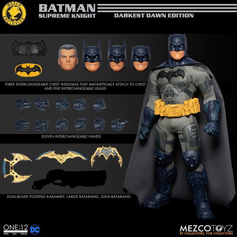 Mezco MDX Batman Supreme Knight Blue Darkest Dawn Edition