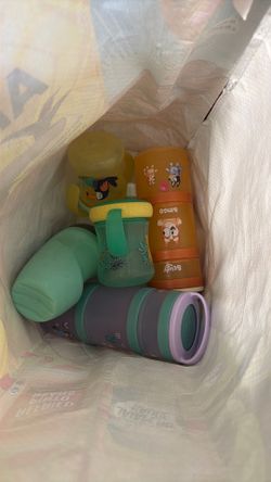 Child’s sippy cups and food containers