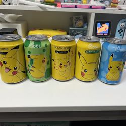 Pikachu soda cans 