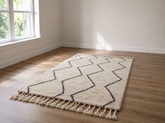 PENDING PICKUP – West Elm Souk Graphite Wool Rug – 5’ × 8’ – Handwoven