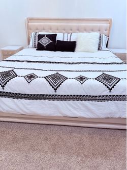 California king size bed with nightstands and mattress for sale