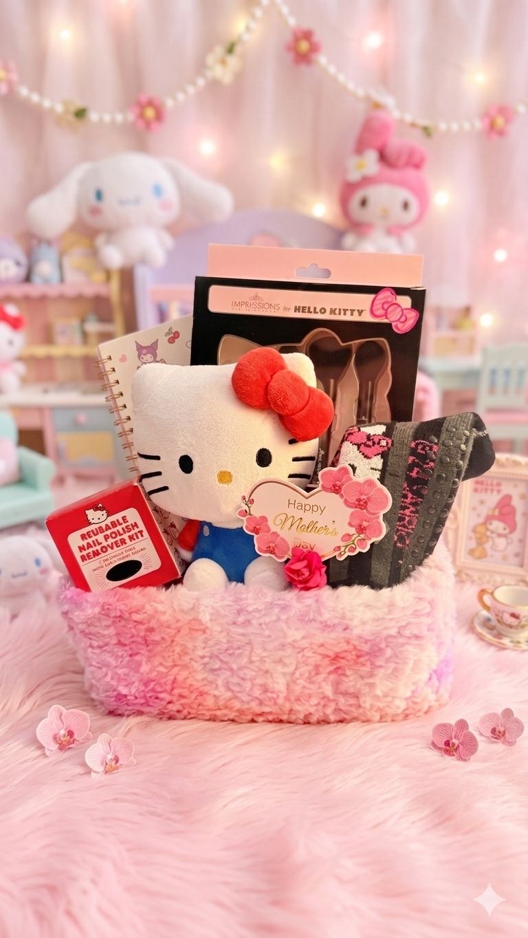 Mother’s Day Gift Basket Hello Kitty design