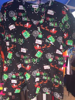 Christmas Scrubs XL, 2XL & 3XL Available