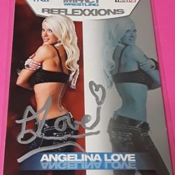 TNA Impact Wrestling TriStar Angelina Love Card 2012 Reflexxions Auto Sig #13