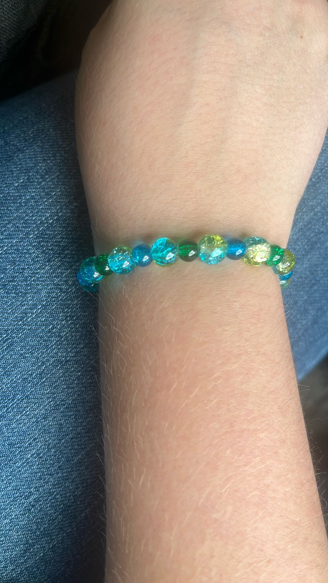 Green and blue bracelet