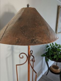 Floor Lamp / Copper Lamp Shade/ Antique Lamp / Prairie Foor Lamp