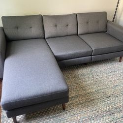 Reversible Chaise  Sofa, AND Loveseat. Burrow Nomad. Lightly Used. 