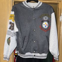 NFL Football Long Gone Pittsburgh Steelers 1970’s Button Up Jacket Shirt Classic