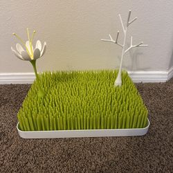 Boon Lawn Baby Bottle Drying Rack With Stem And Twig Bottle Part Rack