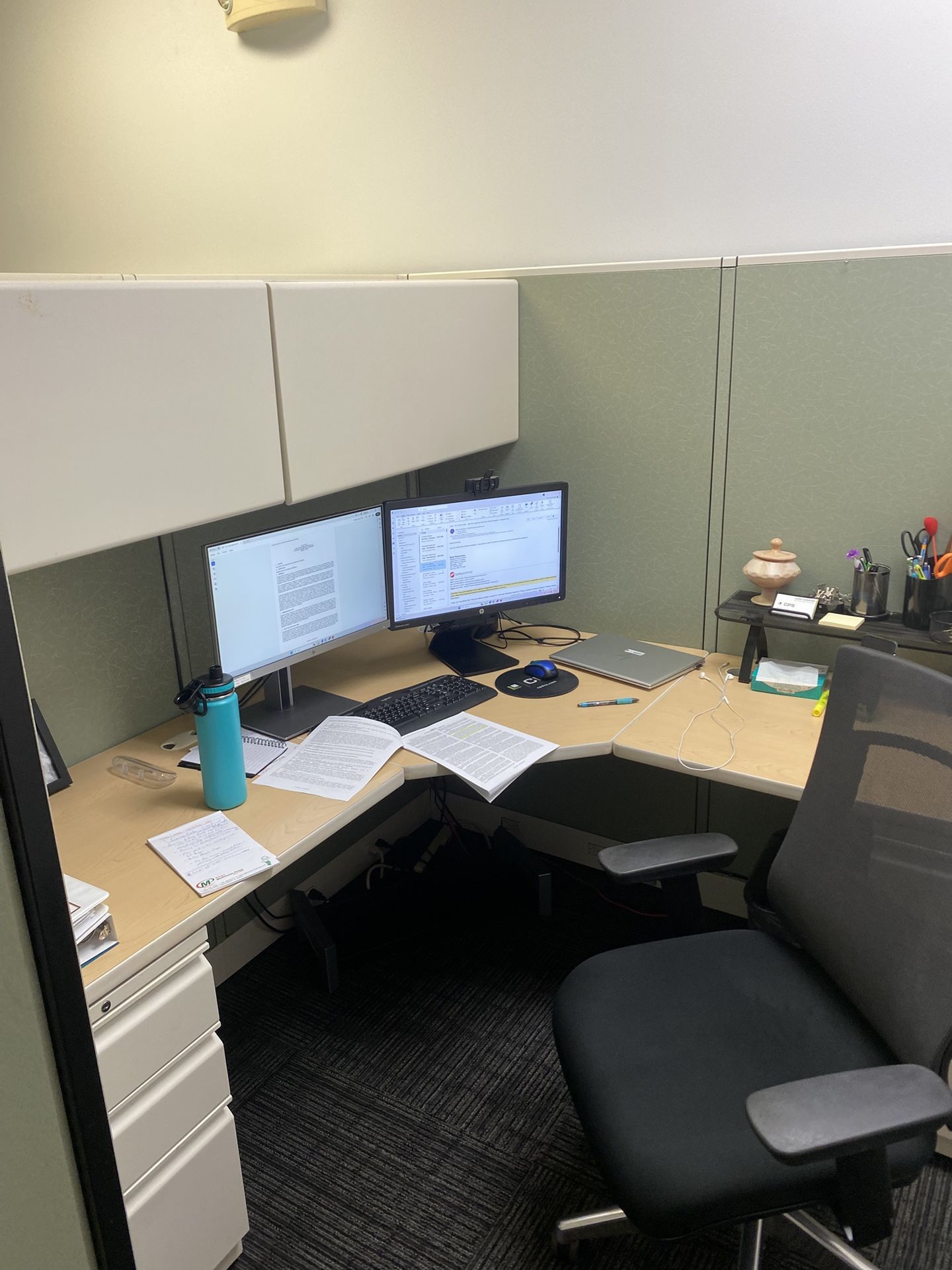 Modern office cubicles