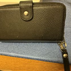 Black leather wallet