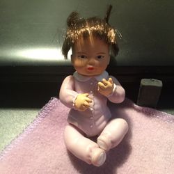 Vintage Bandai Tiny Blessing Doll #2015 Lee Ann 1987 3”x1 1/4”
