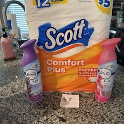 Scott toilet paper and febreze bundle