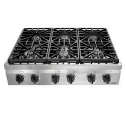Stainless steel 6 gas burner cooktop