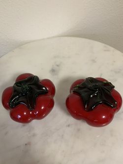 Glass Red Tomato. 