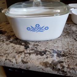 Vintage Cornflower Corning Ware Casserole Deep Dish W Lid