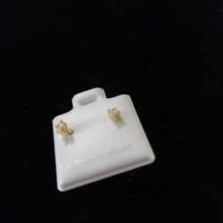 Sterling Silver Yellow Gold Plated Sq CZ Stud Casting Studs 2mm