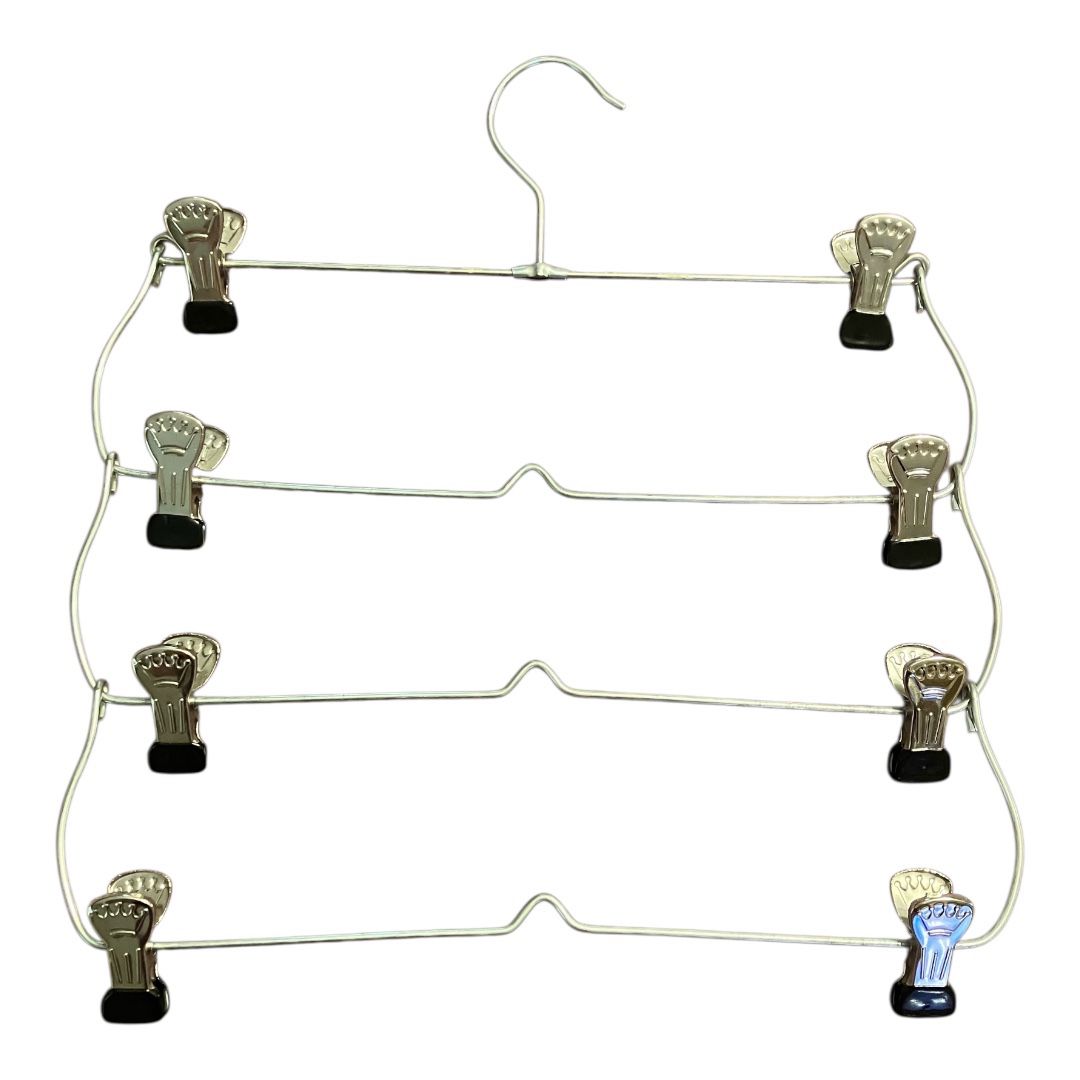 Chrome Metal 4-Tier Swing-Arm Skirt & Pant Hanger