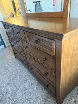 Kingery 66” W 9-Drawer Dresser + Mirror