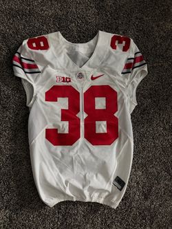 Men’s Nike Ohio State OSU Buckeyes Football Player Issued #38 White Game Jersey 2016 Size 40