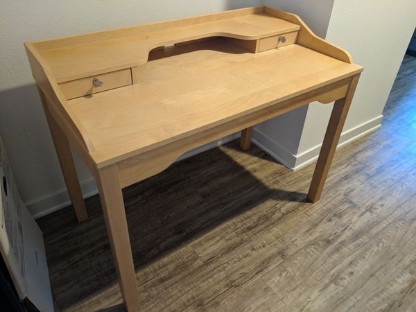 Ikea Gustav Desk With Shelf Unit In Birch Veneer For Sale In Los