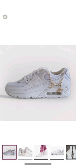 BLACK FRIDAY PRICE DROP!!Nike Air Max 90 Premium Lucky Charms (Women's) sneaker. White ,metallic Gold, white size 6